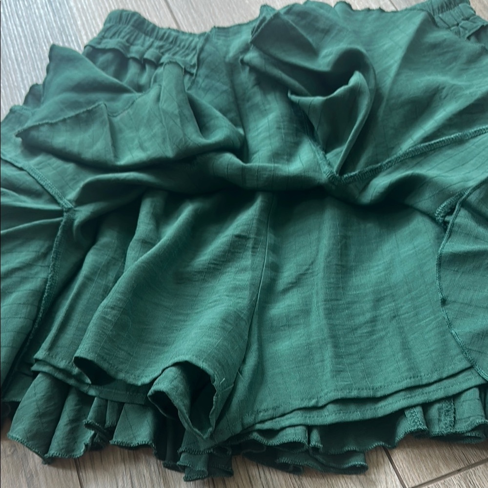 The Impeccable Pig Green Skater Mini Skirt - Picture 3 of 4